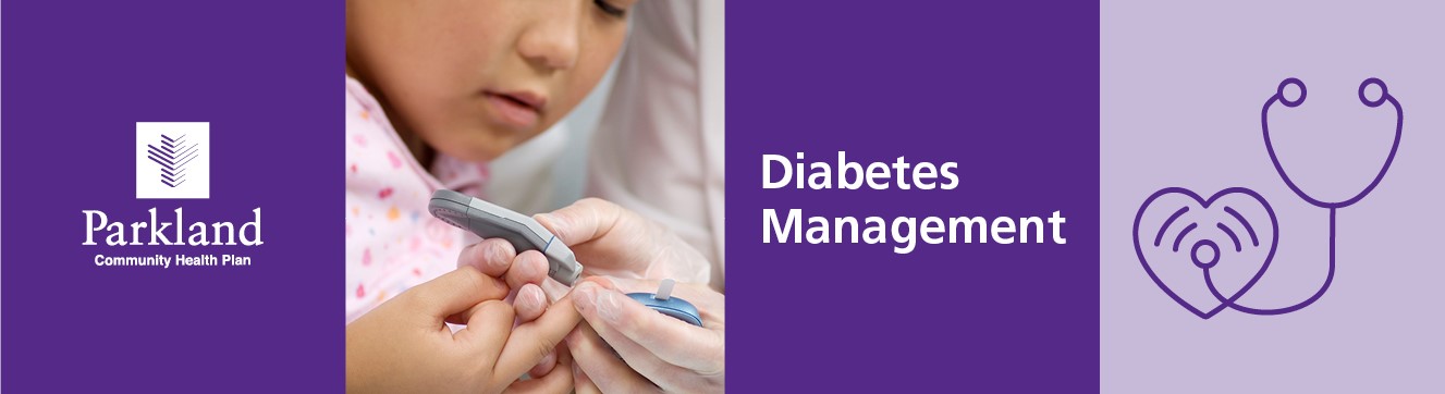 Diabetes Management banner - purple