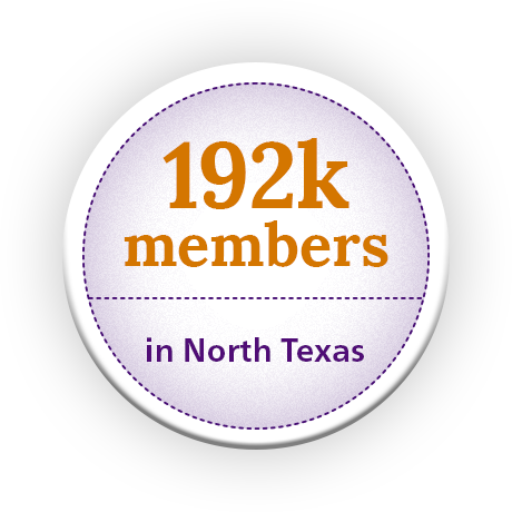 badge - 192k members in North Texas