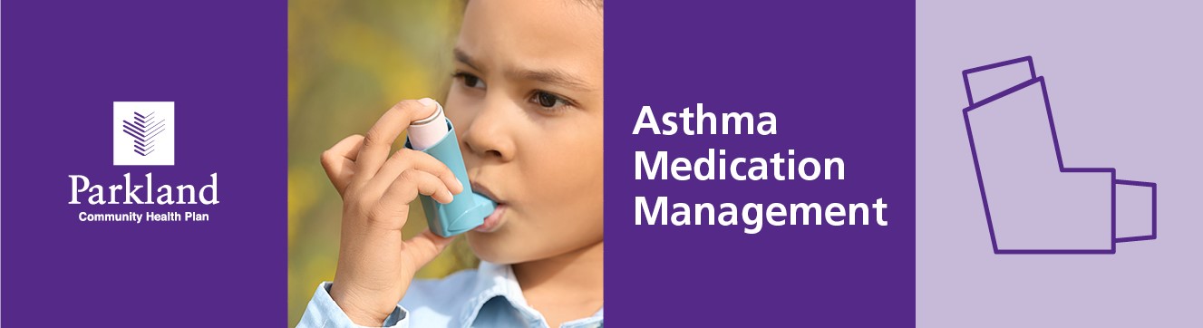 Asthma Medication Management banner - purple