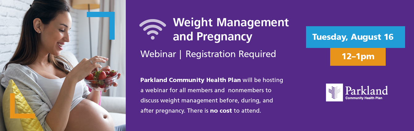 Weight Management and Pregnancy Webinar Banner