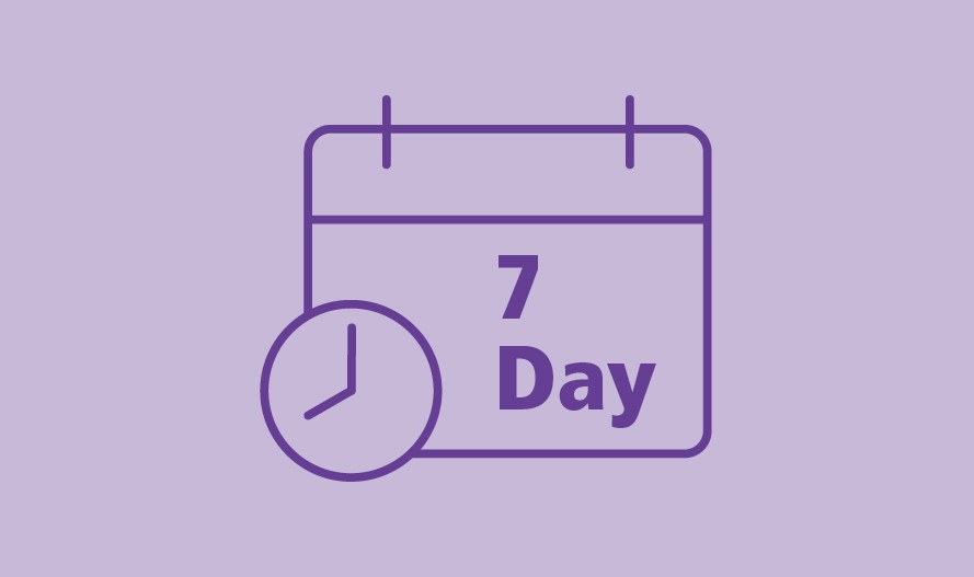 7-Day Hospital Follow-Up Icon - Purple