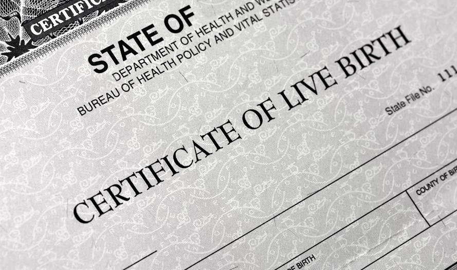 certificate of birth