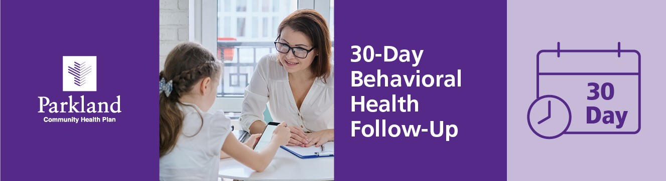 30-Day Behavioral Health Follow-Up banner - purple