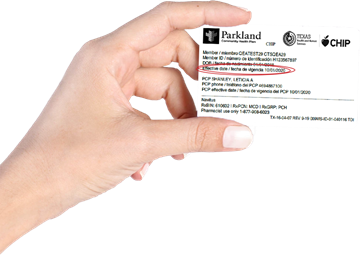 hand holding member id card