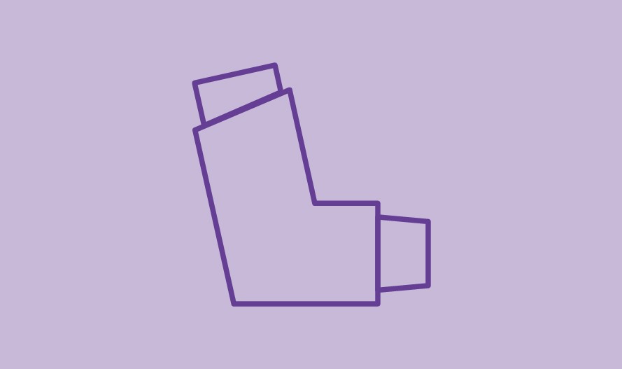 Asthma Medication Management Icon - Purple