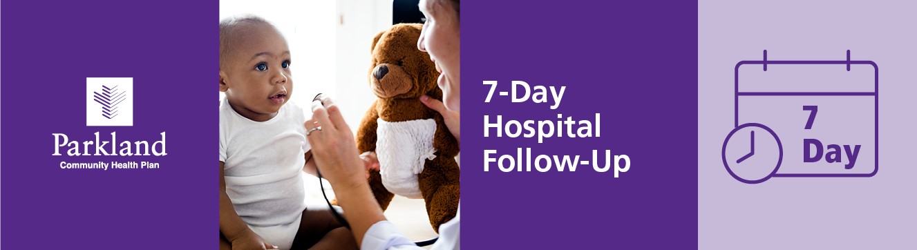 7-Day Hospital Follow-Up banner - purple