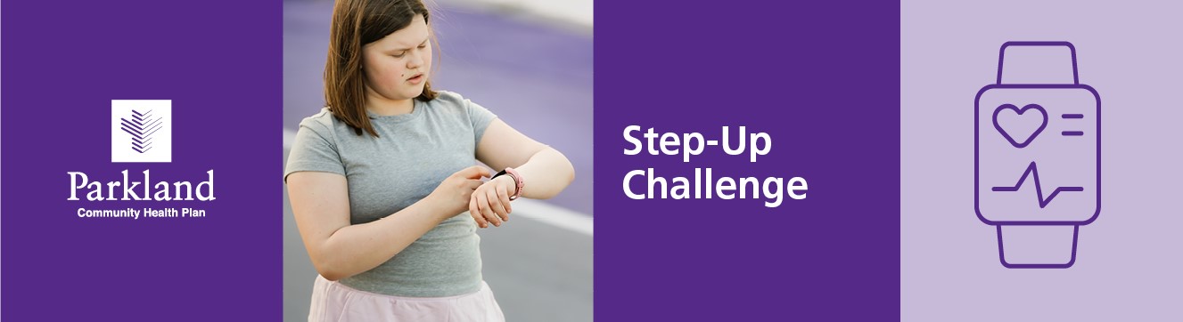 Step-Up Challenge banner - purple