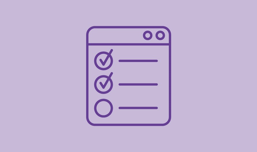 Health Survey Completion Icon - Purple