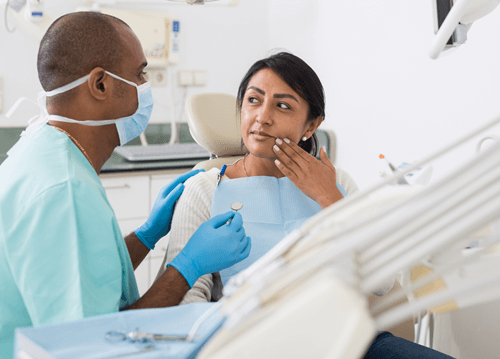 dentist with patient